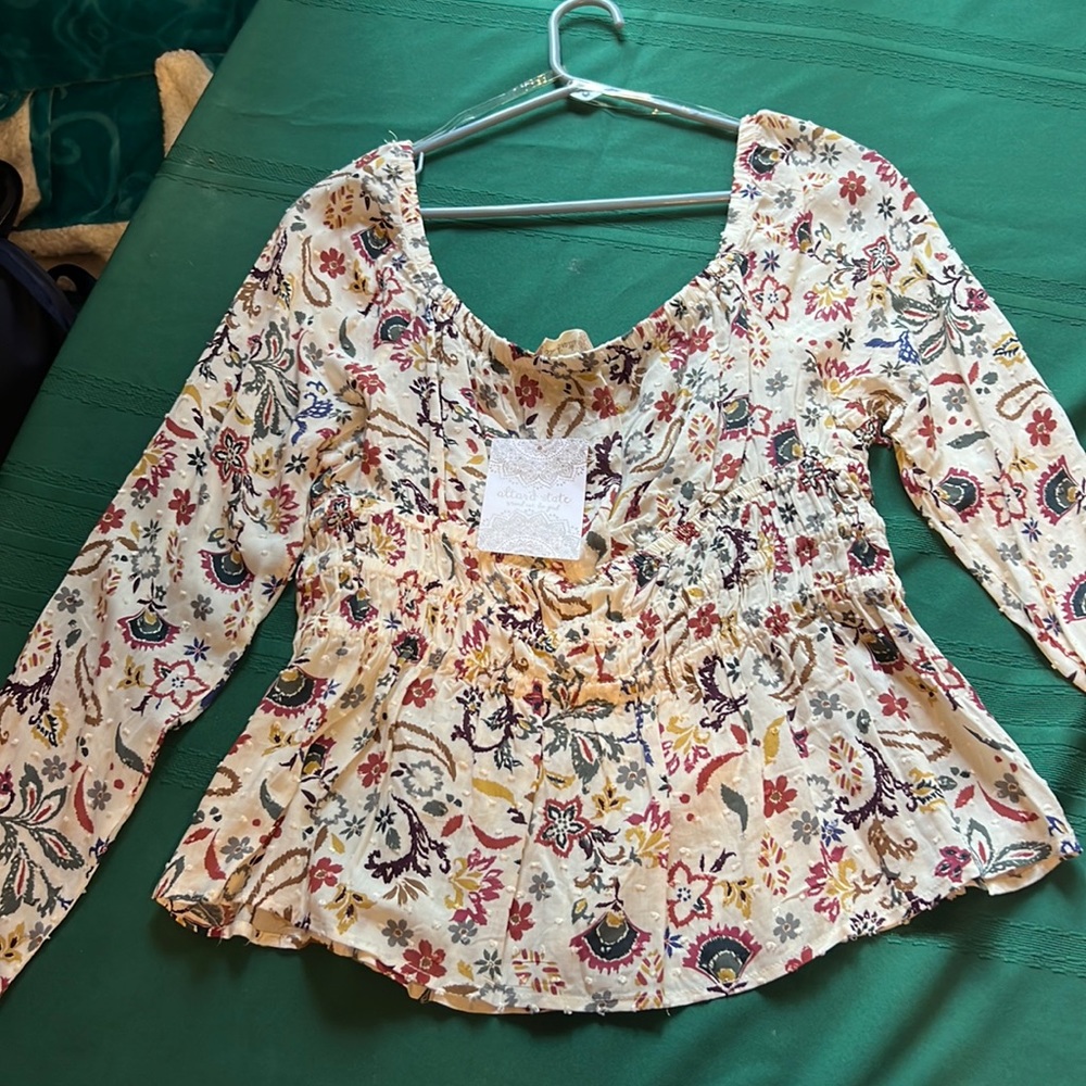 NWT Altar’d State floral blouse